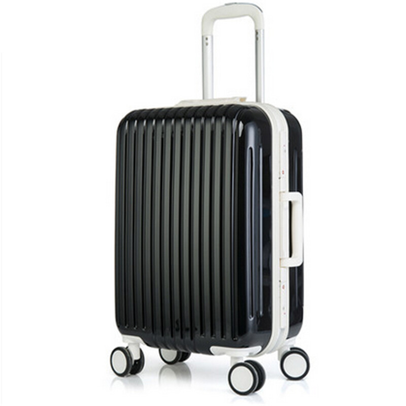 ILELIN夏季新款簡(jiǎn)約休閑20寸鋁框拉桿箱密碼箱萬(wàn)向輪男女學(xué)生行李箱托運(yùn)箱登機(jī)箱出行箱 藍(lán)色 20寸